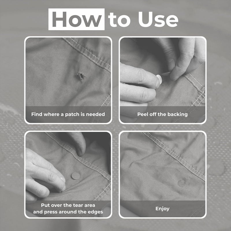 aZengear Repair Patches for Down Jackets Waterproof Self Adhesive Pre-Cut Tear-Cold Heat Resistant Nylon Polyester Fabric Repair Pattern Inflatable Tents (11pcs, Taupe Grey) - Image 2